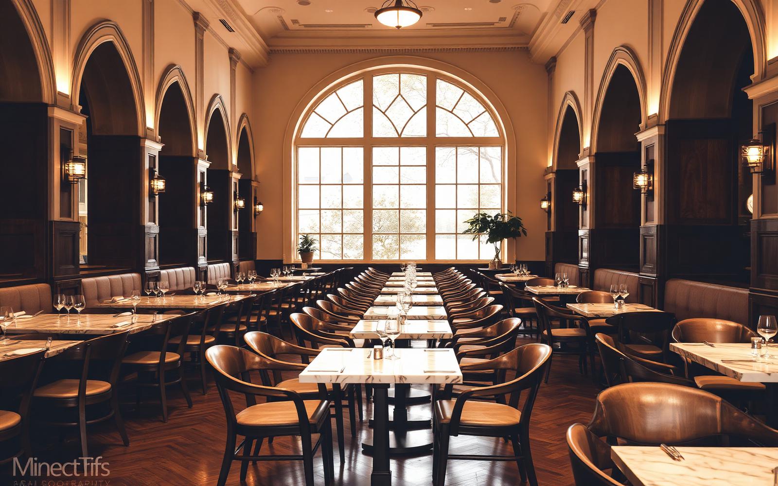 Hospitality dining hall furnished by Impact Hospitality